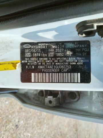 Photo 10 from auction – 2016 HYUNDAI ACCENT SE with VIN KMHCT4AE1GU080753