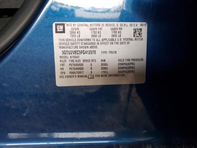 Photo 10 from auction – 2015 GMC SIERRA K15 with VIN 3GTU2VEC5FG412978