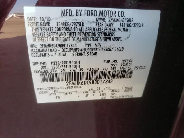 Photo 10 from auction – 2011 FORD FLEX LIMIT with VIN 2FMHK6DC9BBD17843
