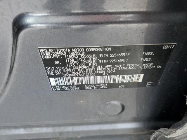 Photo 10 from auction – 2017 TOYOTA RAV4 LE with VIN JTMZFREV7HJ131303