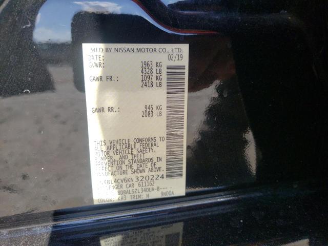 Photo 10 from auction – 2019 NISSAN ALTIMA SR with VIN 1N4BL4CV6KN320224