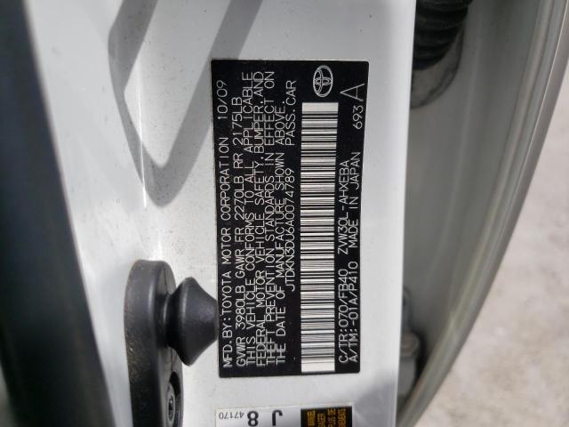 Photo 10 from auction – 2010 TOYOTA PRIUS with VIN JTDKN3DU6A0074789