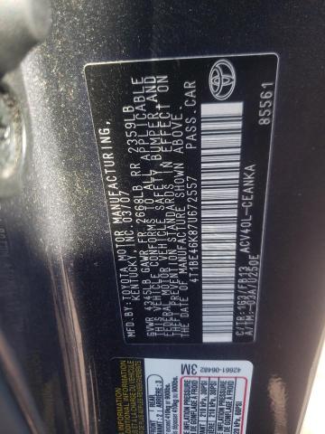 Photo 10 from auction – 2007 TOYOTA CAMRY CE with VIN 4T1BE46K87U672557