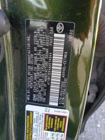 Photo 10 from auction – 2010 TOYOTA CAMRY with VIN 4T1BF3EK4AU514944