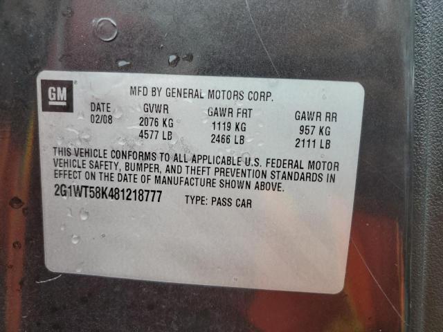 Photo 10 from auction – 2008 CHEVROLET IMPALA LT with VIN 2G1WT58K481218777