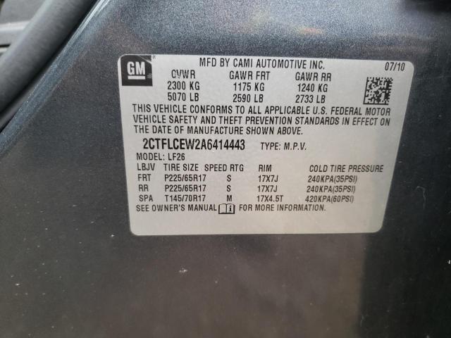 Photo 10 from auction – 2010 GMC TERRAIN SL with VIN 2CTFLCEW2A6414443