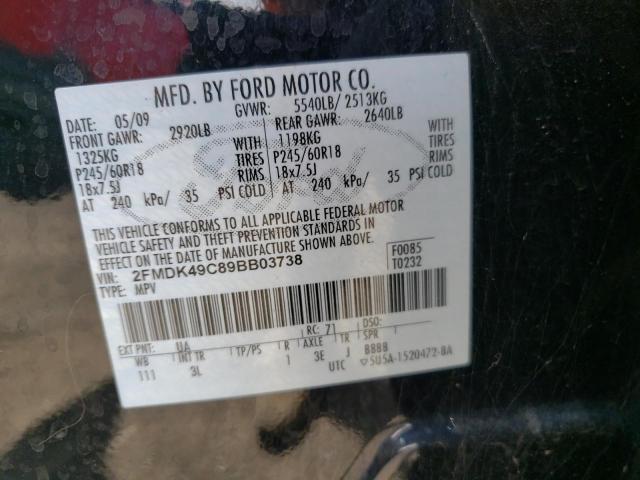 Photo 10 from auction – 2009 FORD EDGE LIMIT with VIN 2FMDK49C89BB03738