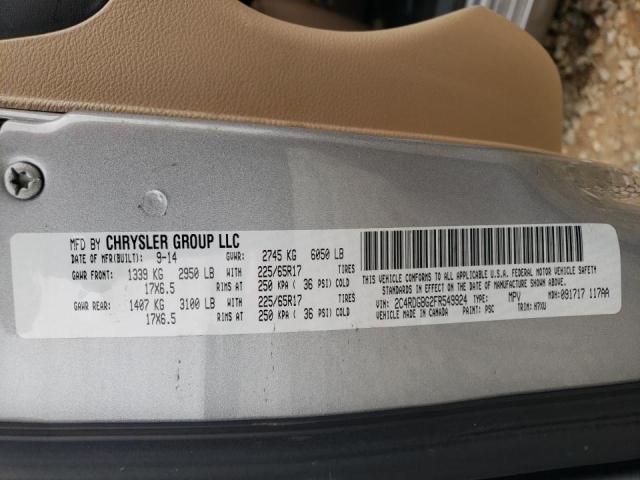 Photo 10 from auction – 2015 DODGE GRAND CARA with VIN 2C4RDGBG2FR549924