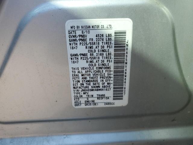 Photo 10 from auction – 2011 NISSAN ROGUE S with VIN JN8AS5MV4BW661827