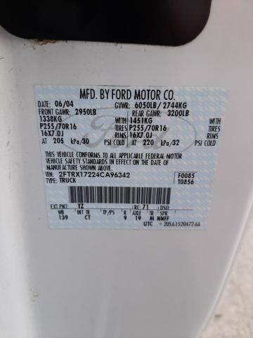 Photo 10 from auction – 2004 FORD F-150 HERI with VIN 2FTRX17224CA96342