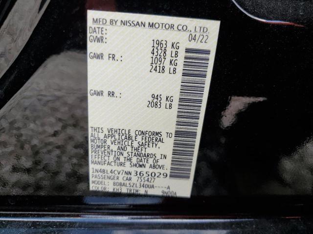 Photo 10 from auction – 2022 NISSAN ALTIMA SR with VIN 1N4BL4CV7NN365029