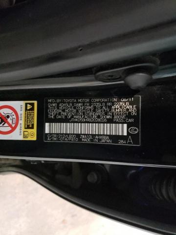 Photo 10 from auction – 2011 LEXUS CT 200 with VIN JTHKD5BH9B2028026