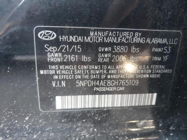 Photo 10 from auction – 2016 HYUNDAI ELANTRA SE with VIN 5NPDH4AE8GH765109