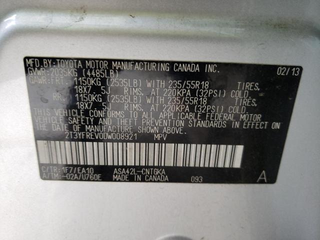Photo 10 from auction – 2013 TOYOTA RAV4 LIMIT with VIN 2T3YFREV0DW008921