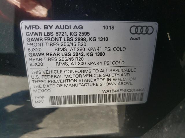 Photo 10 from auction – 2019 AUDI SQ5 PREMIU with VIN WA1B4AFY5K2014493