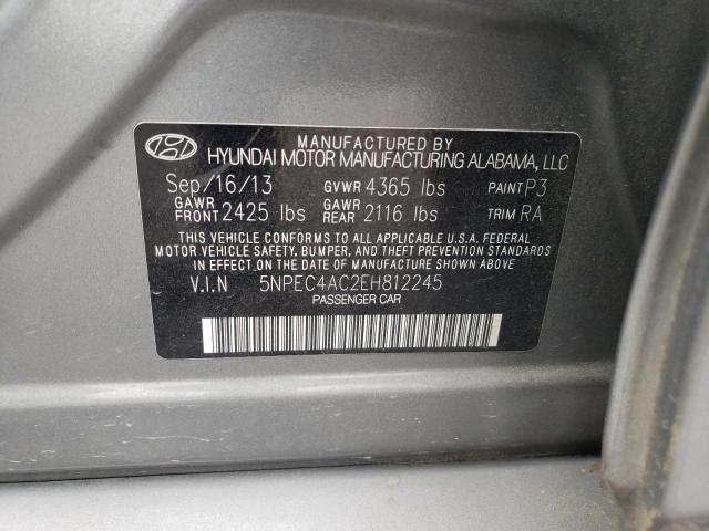 Photo 10 from auction – 2014 HYUNDAI SONATA SE with VIN 5NPEC4AC2EH812245