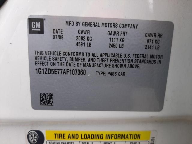 Photo 10 from auction – 2010 CHEVROLET MALIBU 2LT with VIN 1G1ZD5E77AF107360