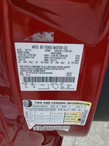 Photo 10 from auction – 2014 FORD F150 SUPER with VIN 1FTFW1ET7EKE20982
