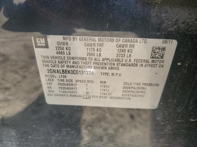 Photo 10 from auction – 2012 CHEVROLET EQUINOX LS with VIN 2GNALBEK0C6131224