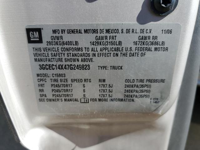 Photo 10 from auction – 2007 CHEVROLET SILVERADO with VIN 3GCEC14X47G249823