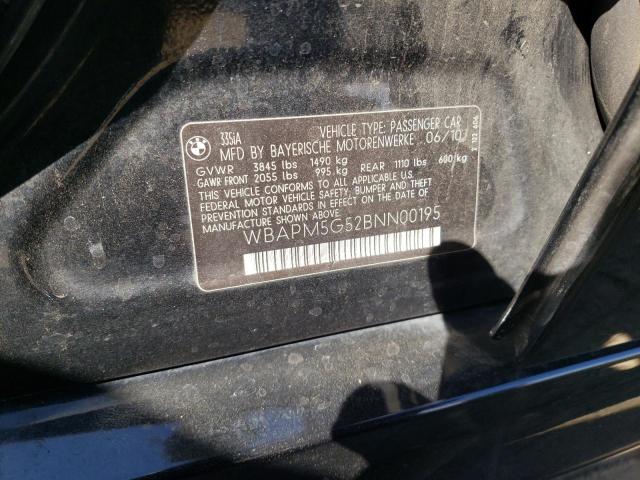 Photo 10 from auction – 2011 BMW 335 I with VIN WBAPM5G52BNN00195