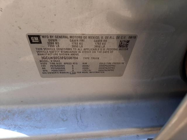 Photo 10 from auction – 2015 CHEVROLET SILVERADO with VIN 3GCUKSEC3FG508784