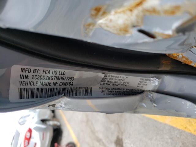 Photo 10 from auction – 2021 DODGE CHALLENGER with VIN 2C3CDZKG7MH677293