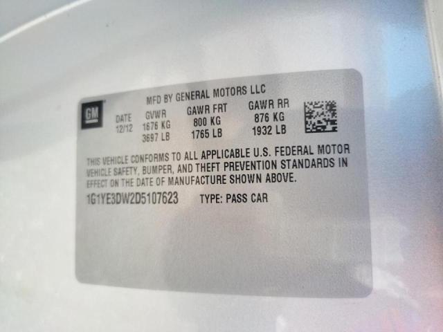 Photo 10 from auction – 2013 CHEVROLET CORVETTE with VIN 1G1YE3DW2D5107623
