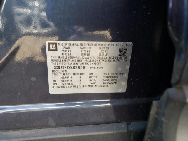 Photo 10 from auction – 2018 CHEVROLET EQUINOX PR with VIN 3GNAXNEXXJS568048
