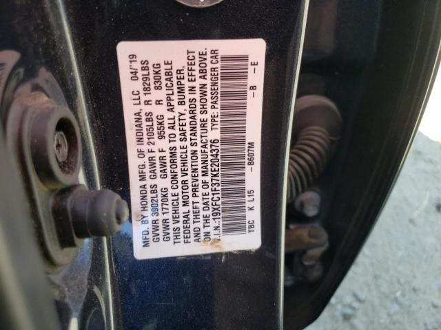 Photo 10 from auction – 2019 HONDA CIVIC EX with VIN 19XFC1F37KE204376