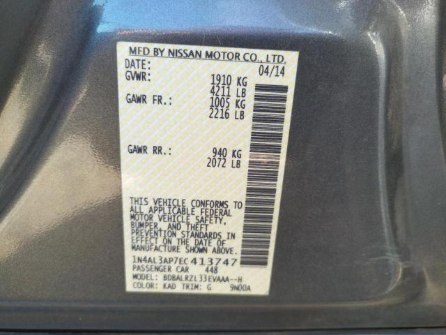 Photo 10 from auction – 2014 NISSAN ALTIMA 2.5 with VIN 1N4AL3AP7EC413747