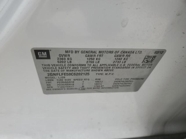 Photo 10 from auction – 2012 CHEVROLET EQUINOX LT with VIN 2GNFLFE58C6282125