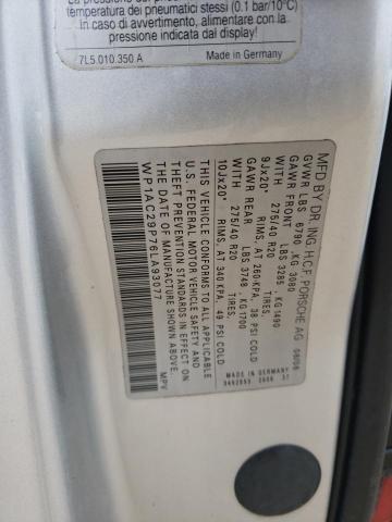 Zdjęcie 10 z aukcji – 2006 PORSCHE CAYENNE TU z VIN WP1AC29P76LA93077