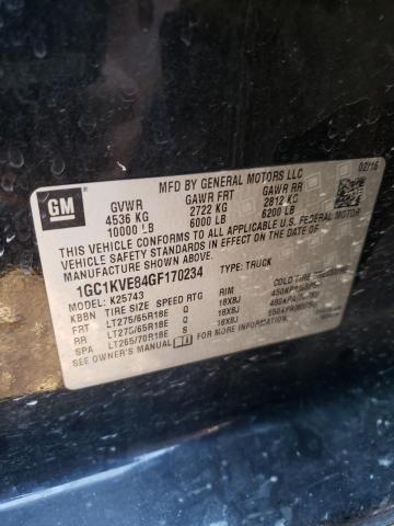 Photo 10 from auction – 2016 CHEVROLET SILVERADO with VIN 1GC1KVE84GF170234