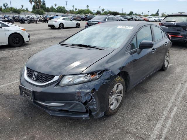 Photo 2 from auction – 2014 HONDA CIVIC LX with VIN 19XFB2F54EE228441