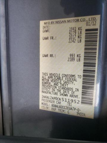 Photo 10 from auction – 2012 NISSAN ALTIMA BAS with VIN 1N4AL2AP0CN511952