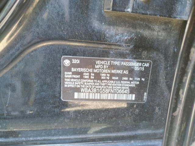 Photo 10 from auction – 2015 BMW 320 I with VIN WBA3B1G58FNT06645