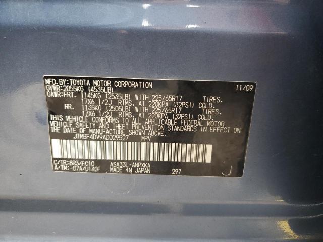 Photo 10 from auction – 2010 TOYOTA RAV4 with VIN JTMBF4DV9AD029527
