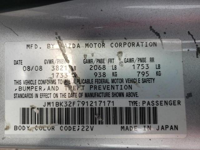 Photo 10 from auction – 2009 MAZDA MAZDA 3 with VIN JM1BK32F791217171