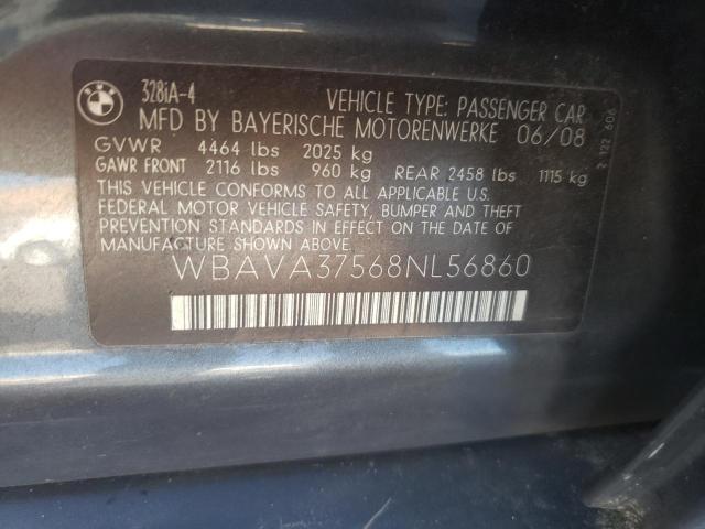 Photo 10 from auction – 2008 BMW 328 I with VIN WBAVA37568NL56860
