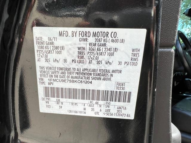 Photo 10 from auction – 2011 FORD ESCAPE LIM with VIN 1FMCU9E75BKC61204