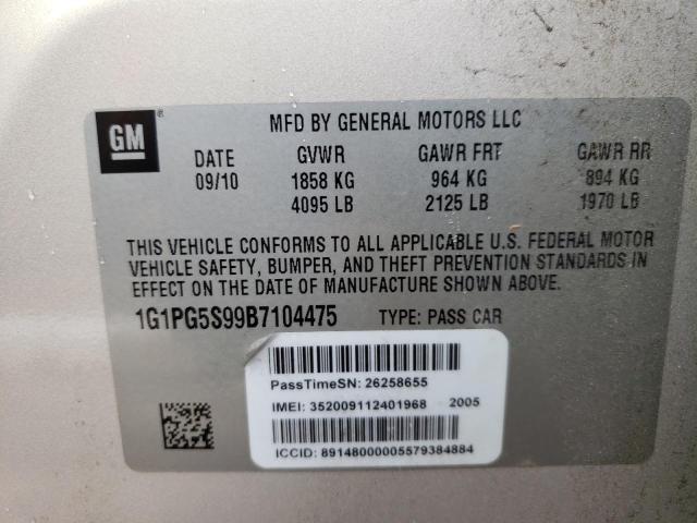 Photo 10 from auction – 2011 CHEVROLET CRUZE LT with VIN 1G1PG5S99B7104475
