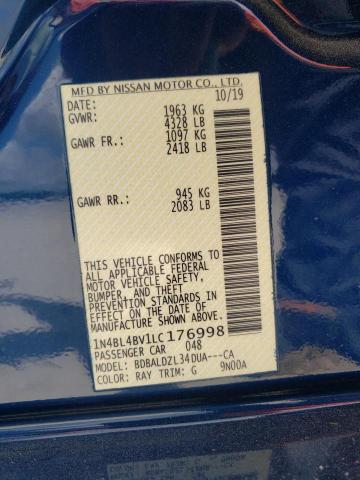 Photo 10 from auction – 2020 NISSAN ALTIMA S with VIN 1N4BL4BV1LC176998