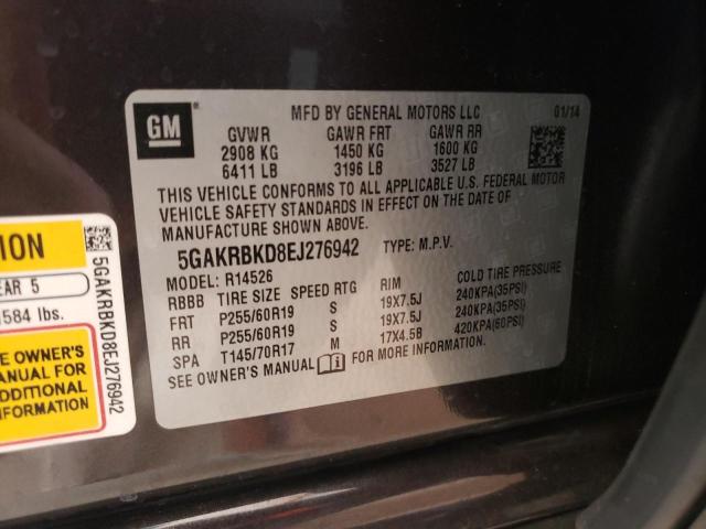Photo 10 from auction – 2014 BUICK ENCLAVE with VIN 5GAKRBKD8EJ276942