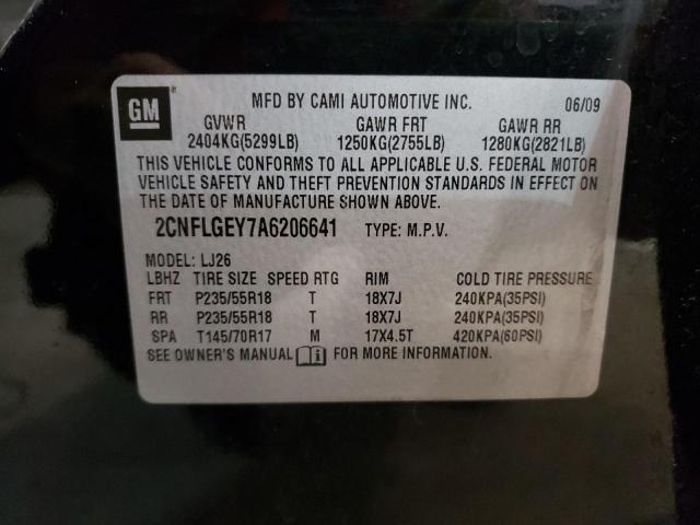 Photo 10 from auction – 2010 CHEVROLET EQUINOX LT with VIN 2CNFLGEY7A6206641