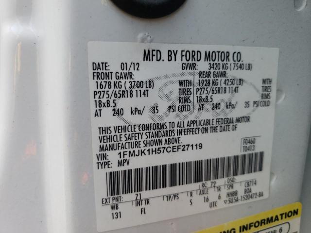 Photo 10 from auction – 2012 FORD EXPEDITION with VIN 1FMJK1H57CEF27119
