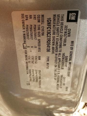 Photo 10 from auction – 2007 CHEVROLET TAHOE C150 with VIN 1GNFC13C27R264136