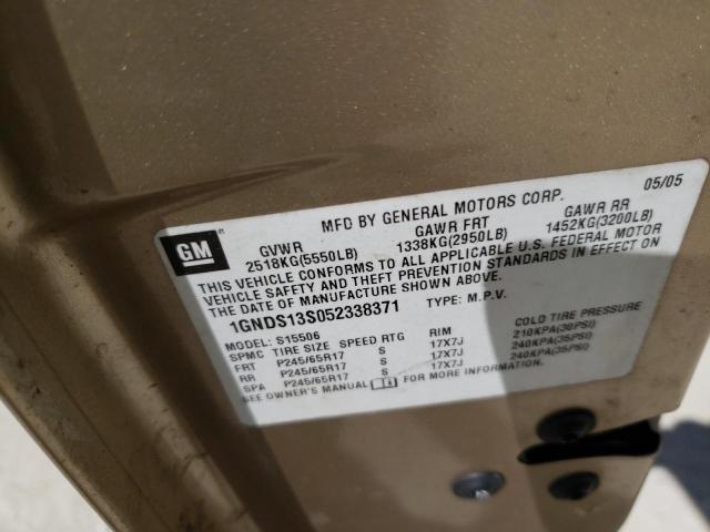 Photo 10 from auction – 2005 CHEVROLET TRAILBLAZE with VIN 1GNDS13S052338371