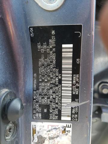 Photo 10 from auction – 2004 TOYOTA HIGHLANDER with VIN JTEGP21A740036430
