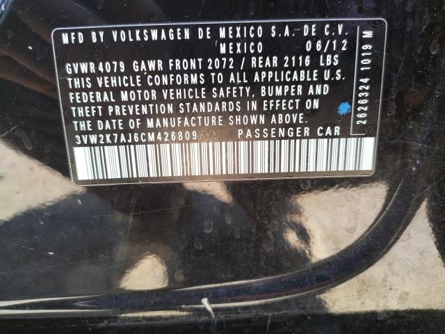 Photo 10 from auction – 2012 VOLKSWAGEN JETTA BASE with VIN 3VW2K7AJ6CM426809